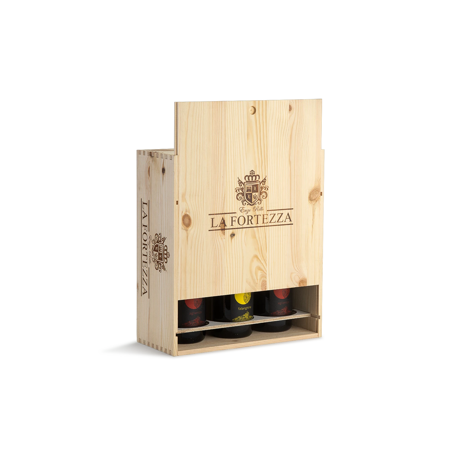 Cassetta Legno da 3 bottiglie Linea Impronta