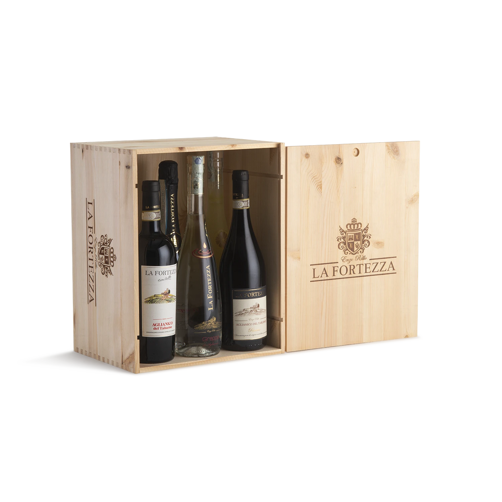 Holzkiste mit 6 Flaschen – Weine aus dem Taburno